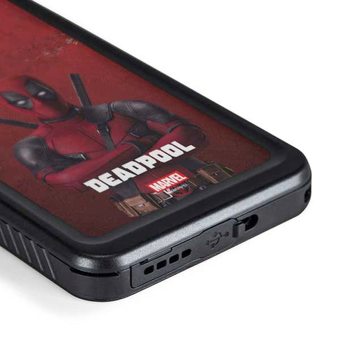 Marvel Deadpool Legacy Deadpool Red Poster Galaxy S24 Waterproof Case
